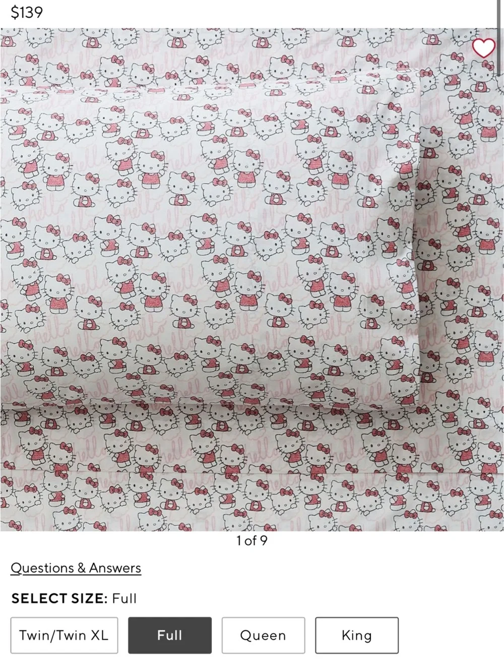 Pottery barn kids hello kitty bedding